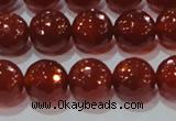 CAG8593 15.5 inches 12mm faceted round red agate gemstone beads