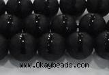 CAG8676 15.5 inches 8mm round matte tibetan agate gemstone beads