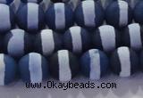 CAG8716 15.5 inches 8mm round matte tibetan agate gemstone beads