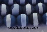 CAG8718 15.5 inches 12mm round matte tibetan agate gemstone beads