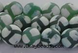 CAG8722 15.5 inches 10mm round matte tibetan agate gemstone beads