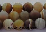 CAG8726 15.5 inches 8mm round matte madagascar agate beads