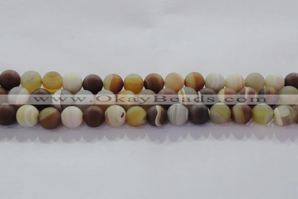 CAG8727 15.5 inches 10mm round matte madagascar agate beads