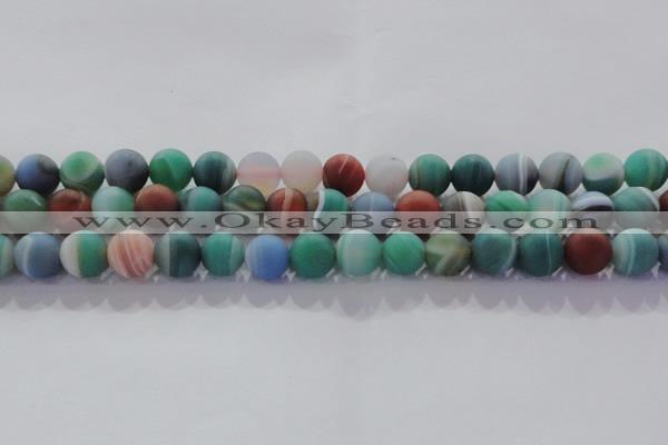 CAG8732 15.5 inches 10mm round matte madagascar agate beads