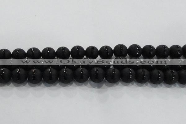 CAG8736 15.5 inches 16mm round matte tibetan agate gemstone beads