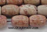 CAG8765 15.5 inches 13*18mm rice chrysanthemum agate beads