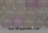 CAG8931 15.5 inches 6mm round matte colorful agate beads wholesale