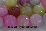 CAG8950 15.5 inches 10mm faceted round fire crackle agate beads