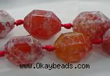 CAG9065 15.5 inches 15*20mm nuggets fire crackle agate beads