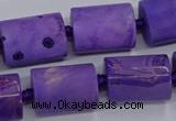 CAG9077 15.5 inches 15*17mm - 15*20mm tube dragon veins agate beads