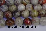 CAG9111 15.5 inches 6mm round Mexican crazy lace agate beads