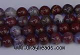 CAG9120 15.5 inches 4mm round red lightning agate beads