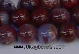 CAG9124 15.5 inches 12mm round red lightning agate beads