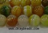 CAG9165 15.5 inches 10mm round line agate beads wholesale