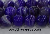 CAG9171 15.5 inches 8mm round line agate beads wholesale