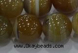 CAG9198 15.5 inches 16mm round line agate gemstone beads