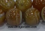 CAG9199 15.5 inches 18mm round line agate gemstone beads