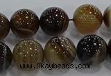 CAG9205 15.5 inches 12mm round line agate gemstone beads