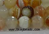 CAG9223 15.5 inches 10mm faceted round line agate beads wholesale