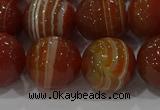 CAG9234 15.5 inches 14mm faceted round line agate beads wholesale