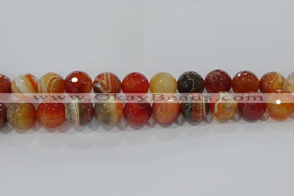 CAG9235 15.5 inches 16mm faceted round line agate beads wholesale