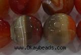 CAG9236 15.5 inches 18mm faceted round line agate beads wholesale