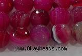 CAG9242 15.5 inches 10mm faceted round line agate beads wholesale