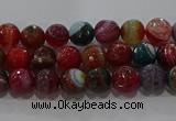 CAG9262 15.5 inches 4mm faceted round line agate beads wholesale