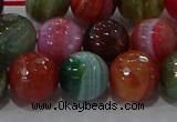 CAG9266 15.5 inches 12mm faceted round line agate beads wholesale