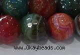 CAG9268 15.5 inches 16mm faceted round line agate beads wholesale