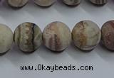 CAG9293 15.5 inches 10mm round matte Mexican crazy lace agate beads