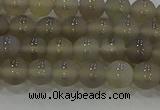 CAG9343 15.5 inches 6mm round matte grey agate beads wholesale