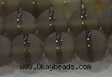 CAG9346 15.5 inches 12mm round matte grey agate beads wholesale