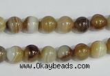 CAG937 16 inches 8mm round madagascar agate gemstone beads