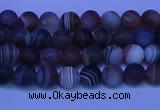 CAG9370 15.5 inches 4mm round matte botswana agate beads