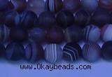 CAG9371 15.5 inches 6mm round matte botswana agate beads