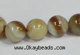 CAG940 16 inches 14mm round madagascar agate gemstone beads