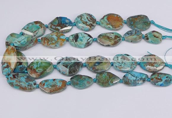 CAG9412 15.5 inches 20*25mm - 25*35mm freeform ocean agate beads