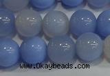 CAG9447 15.5 inches 8mm round blue agate beads wholesale