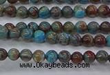 CAG9470 15.5 inches 3mm round blue crazy lace agate beads