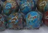 CAG9477 15.5 inches 16mm round blue crazy lace agate beads