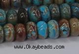 CAG9500 15.5 inches 5*8mm rondelle blue crazy lace agate beads