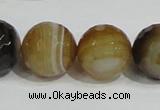 CAG951 16 inches 20mm faceted round madagascar agate gemstone beads