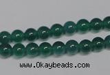 CAG953 15.5 inches 6mm round green agate gemstone beads wholesale