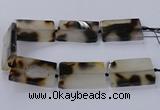 CAG9535 15.5 inches 35*55mm rectangle grey agate gemstone beads