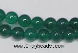 CAG954 15.5 inches 8mm round green agate gemstone beads wholesale