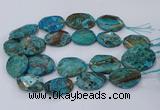 CAG9552 15.5 inches 25*35mm - 30*40mm freeform ocean agate beads