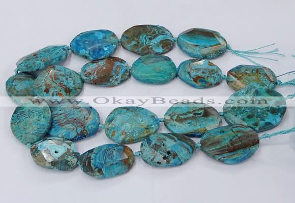 CAG9552 15.5 inches 25*35mm - 30*40mm freeform ocean agate beads