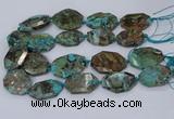 CAG9553 15.5 inches 25*35mm - 30*45mm freeform ocean agate beads