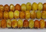 CAG9586 15.5 inches 5*8mm faceted rondelle crazy lace agate beads